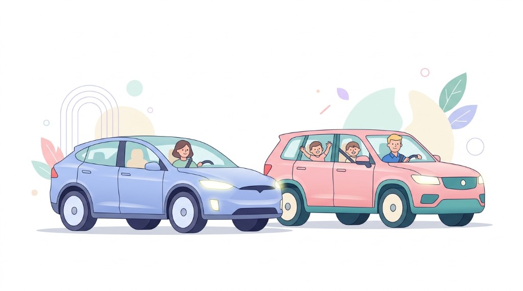 가족통근 운전자보험 — 가족 SUV 주행 장면
