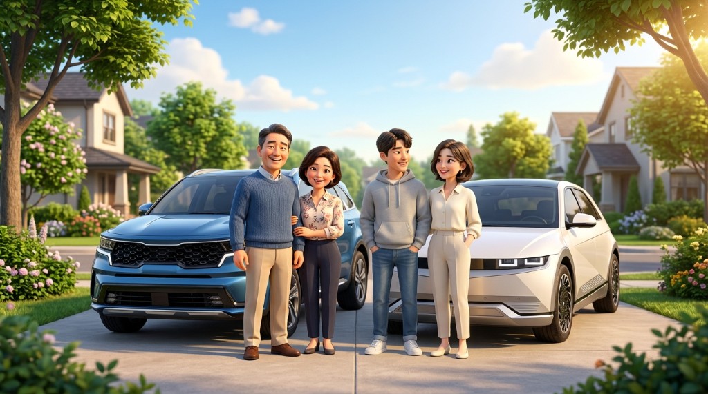 가족전기차 운전자보험 — 주택가 SUV·전기차와 가족