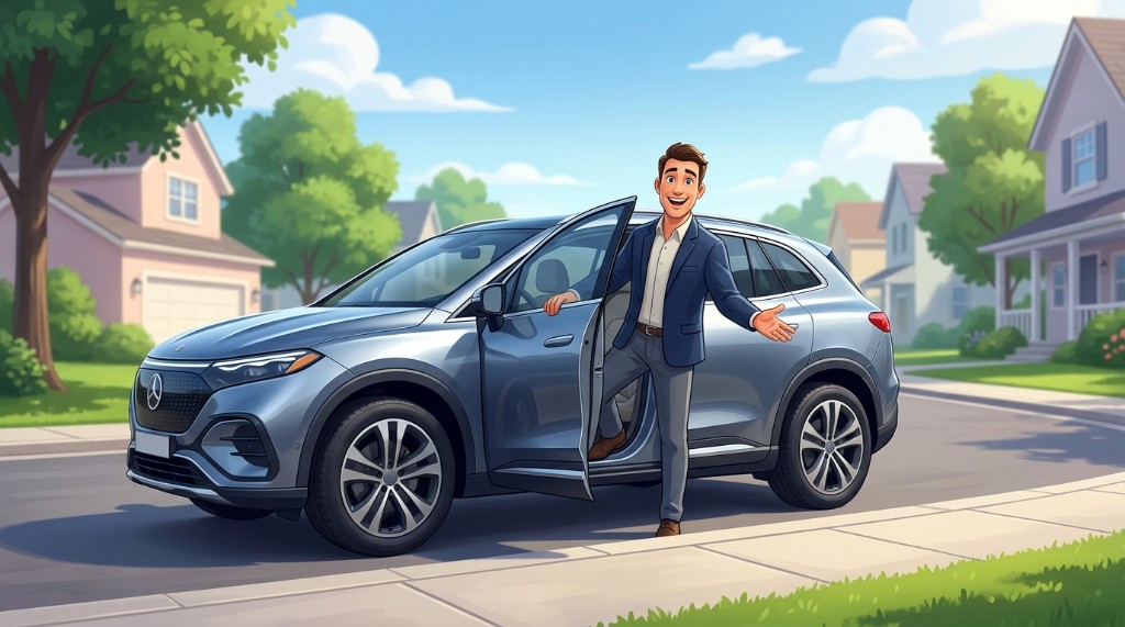수입SUV 운전자보험 — SUV 문 개방 장면