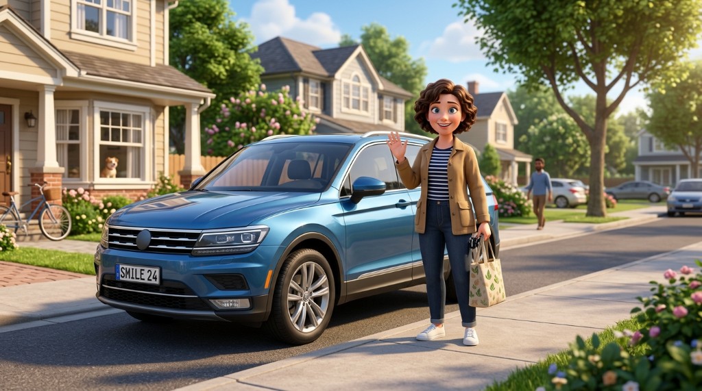 주택가 운전자보험 — 주택가 SUV 이용 장면