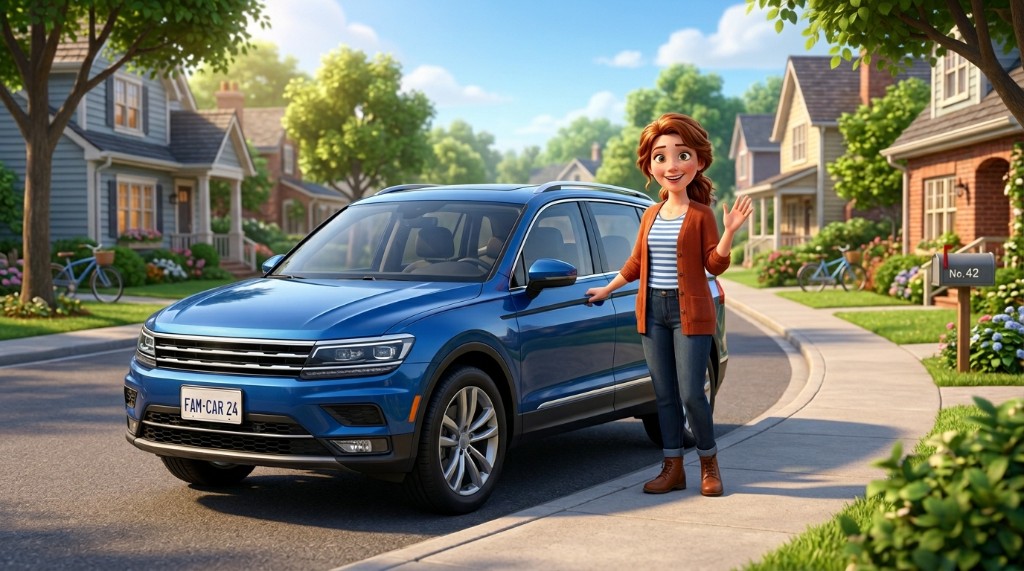 SUV 운전자보험 — 패밀리 SUV 출발 장면
